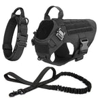 Large Dog Collar Dog Harness And Leash Set Pet Vest Tactical German Shepherd Harnesses For Small Dogs