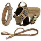 Large Dog Collar Dog Harness And Leash Set Pet Vest Tactical German Shepherd Harnesses For Small Dogs