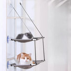 Cat Hammock Window Bed Kitten Sunny Seat Hanging Mount Beds Cat Sofa Double-Decker Tunnels Suction Cup Wall Pet Hanging Winter