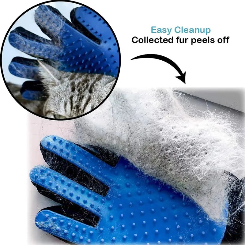Pet Hair Remover Shower Gloves Puppy Cats Bath Brush Cleaning Silicone Comb Glove Massage Grooming Dogs Supplies