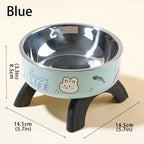 Stainless Steel Pet Bowl – Anti-Tip Elevated Design with Non-Slip Silicone Base & Chew-Proof Edge for Small Cats/Dogs Feeding