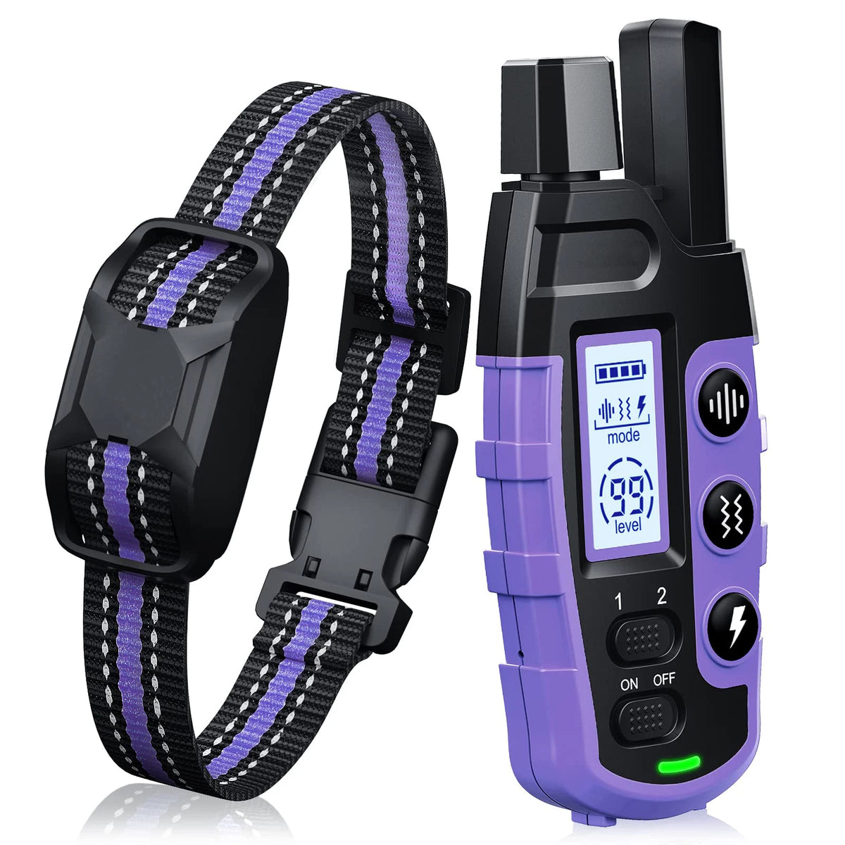3300Ft Electric Dog Training Collar Remote Control Waterproof Pet BehaviorFor 5-120lbs Puppy With Shock Vibration Beep