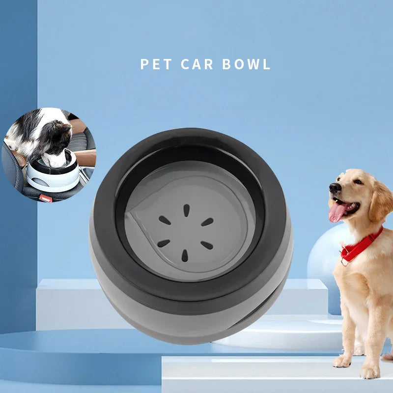 Pet Dog Bowls Floating Not Wetting Mouth Cat Bowl No Spill Drinking Water Feeder Plastic Portable Dog Bowl Outdoors Accessories