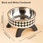 Stainless Steel Pet Bowl – Anti-Tip Elevated Design with Non-Slip Silicone Base & Chew-Proof Edge for Small Cats/Dogs Feeding