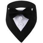Wedding Big Dog Triangle Scarf with Bow Tie Handsome Pet Bandana for Small Large Dogs Golden Retriever Shepherd Labrador Bibs