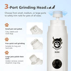 Dog Nail Grinder 3-Speed Vibration Quiet Electric Pet Nail Trimmer with Digital Display Rechargeable USB-C Cat & Dog Nail File
