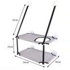 Cat Hammock Window Bed Kitten Sunny Seat Hanging Mount Beds Cat Sofa Double-Decker Tunnels Suction Cup Wall Pet Hanging Winter