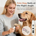 Dog Nail Grinder 3-Speed Vibration Quiet Electric Pet Nail Trimmer with Digital Display Rechargeable USB-C Cat & Dog Nail File