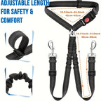 1Pcs Pet Dog Seat Belt Car Supplies Dog Cat Car Fixed Dog Chain Buffer Traction Car Safety Rope One Belt Two Dog Leash