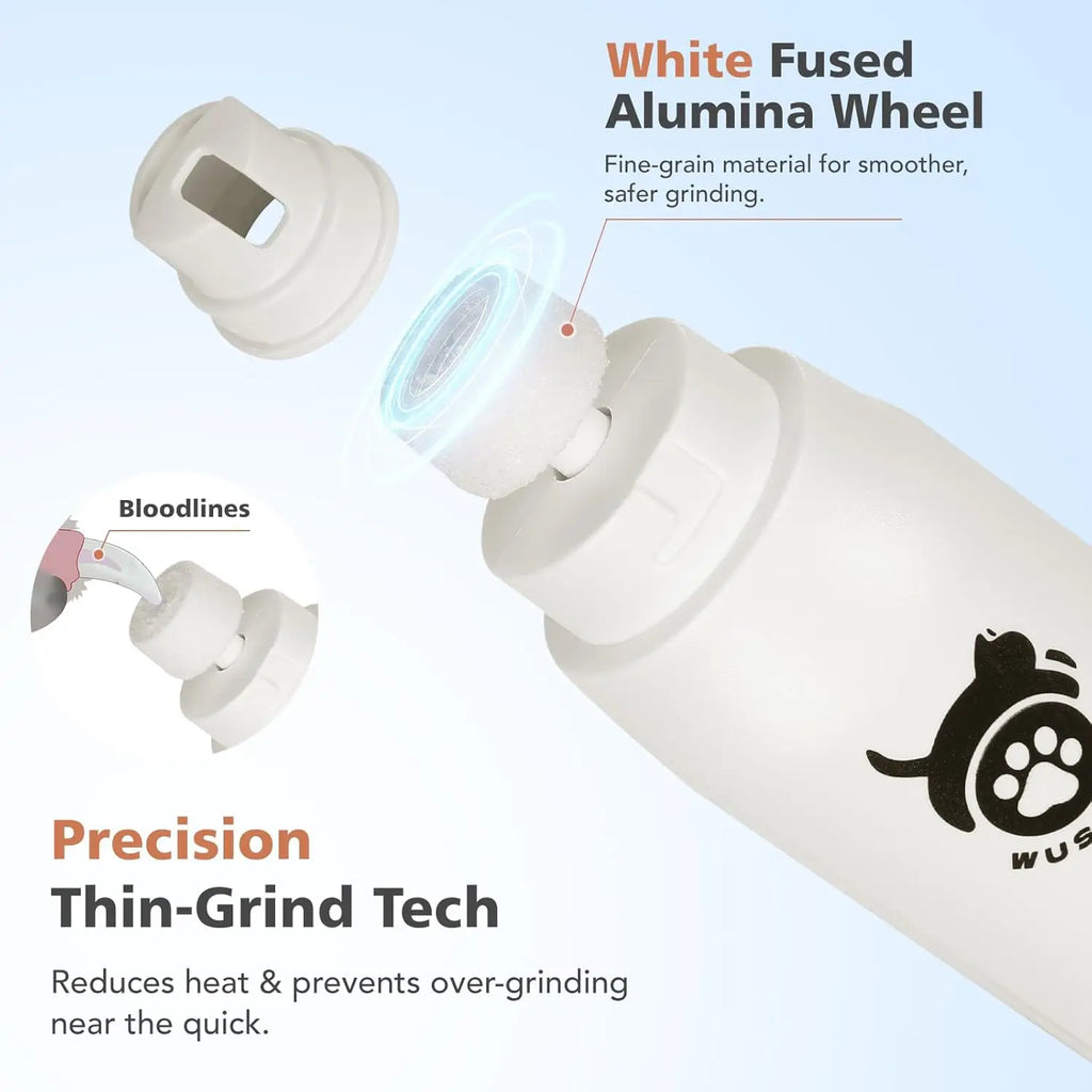 Dog Nail Grinder 3-Speed Vibration Quiet Electric Pet Nail Trimmer with Digital Display Rechargeable USB-C Cat & Dog Nail File