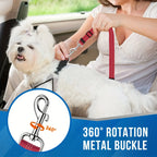 1Pcs Pet Dog Seat Belt Car Supplies Dog Cat Car Fixed Dog Chain Buffer Traction Car Safety Rope One Belt Two Dog Leash