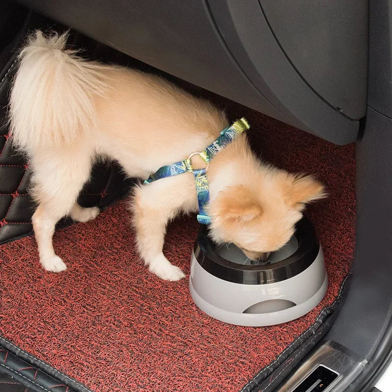 Pet Dog Bowls Floating Not Wetting Mouth Cat Bowl No Spill Drinking Water Feeder Plastic Portable Dog Bowl Outdoors Accessories