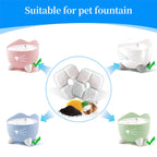 6/12/18/24PCS Activated Carbon Replacement Filters For Pet Automatic Drinking Fountain Battery Operated Cat Water Fountain